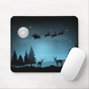 Adorable Reindeer At Night Mouse Pad