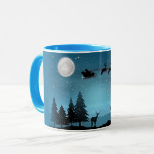 Adorable Reindeer At Night Mug