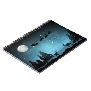 Adorable Reindeer At Night Notebook