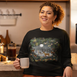 Adorable Reindeer At Night Sweatshirt