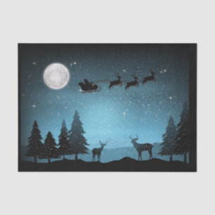Adorable Reindeer At Night Tissue Paper