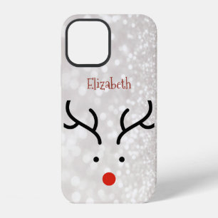 Adorable Reindeer Face,Bokeh iPhone 12 Case
