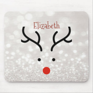 Adorable Reindeer Face,Bokeh    Mouse Pad