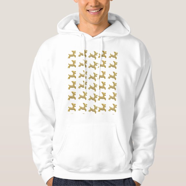 Adorable Reindeer Ugly Christmas Merry Christmas   Hoodie (Front)