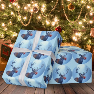 Adorable Reindeer Winter Wonderland Holiday Wrapping Paper