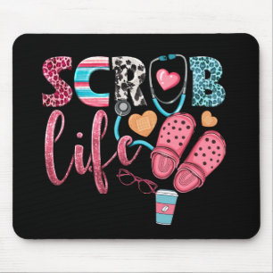 Adorable Retro Scrub Life   Mouse Pad