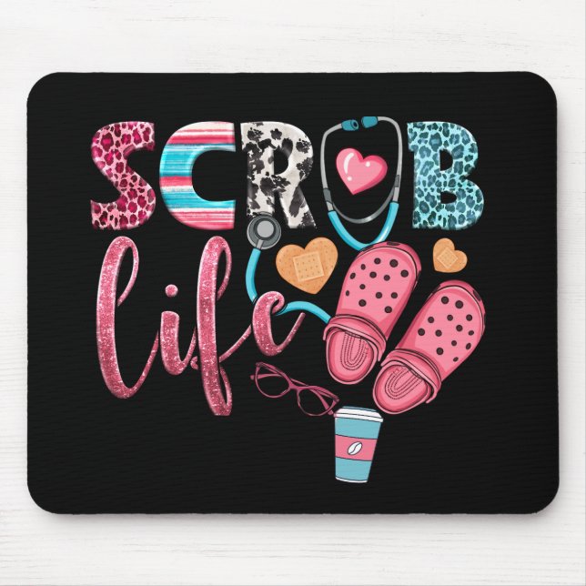 Adorable Retro Scrub Life   Mouse Pad (Front)
