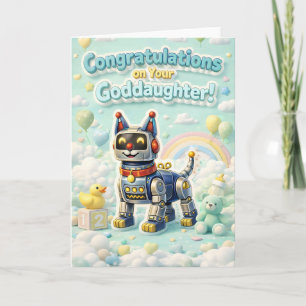 Adorable robot puppy congratulations on your God d Card