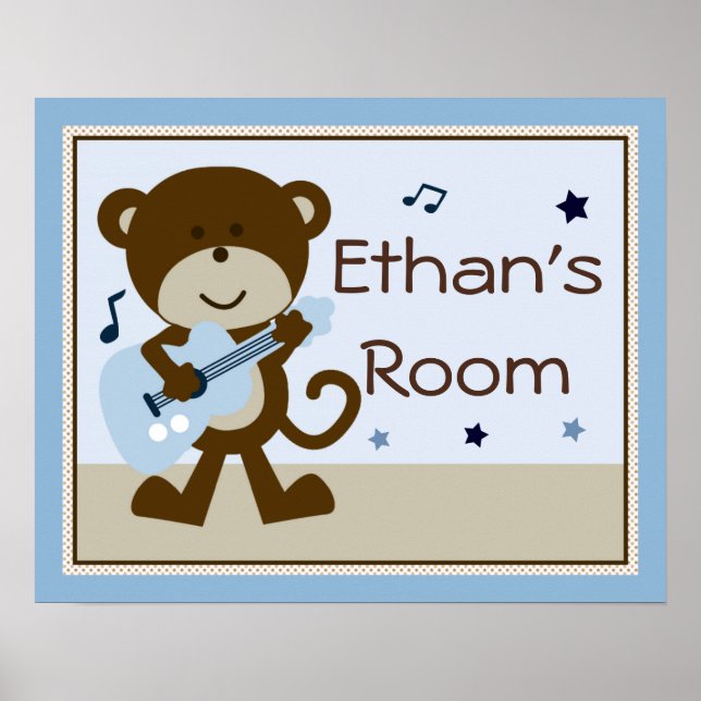 Adorable Rockstar/Monkey Rocker Poster/Print Poster (Front)