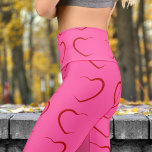 Adorable Rose Love Hearts Pattern Yoga Capri Leggings<br><div class="desc">Bold, Beautiful, and Full of Love Step into style with these Love Heart leggings, designed to make you feel confident and comfortable! Perfect for workouts or casual wear, these Capri leggings bring bold beauty and charm to your wardrobe. Whether you're hitting the gym or relaxing at home, they’re the ultimate...</div>