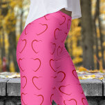 Adorable Rose Pink Love Hearts Pattern Leggings<br><div class="desc">Bold and Active: Bring a burst of love to your activewear with these colourful Love Hearts leggings! Designed for women who love both fitness and flair, these leggings offer the perfect combination of style and comfort. Whether you're at the gym, on a run, or relaxing at home, they seamlessly fit...</div>