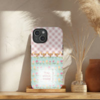 Adorable Rose Plaid Pastel Floral Gold Doves Faith