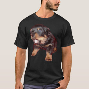 Adorable Rottweiler Puppy With Jaw Dropping Expres T-Shirt