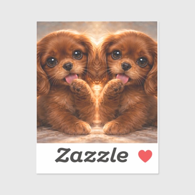 Adorable Ruby Cavalier Spaniel (Sheet)
