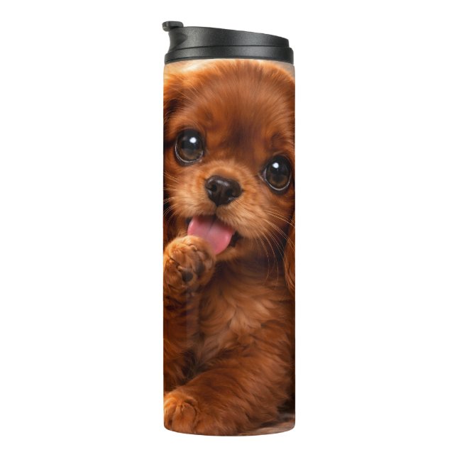 Adorable Ruby Cavalier Spaniel Thermal Tumbler (Rotated Right)