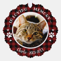Adorable Rustic Cat Pet Memorial Custom Photo