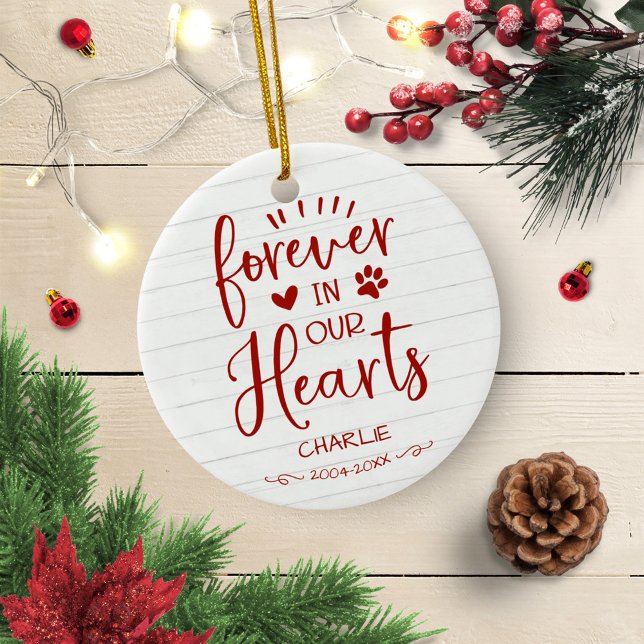 Adorable Rustic Farmhouse Pet Memorial Ceramic Ornament (Creator Uploaded)