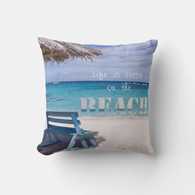 Adorable Sand, Ocean , Beach Chair Cushion (Front)