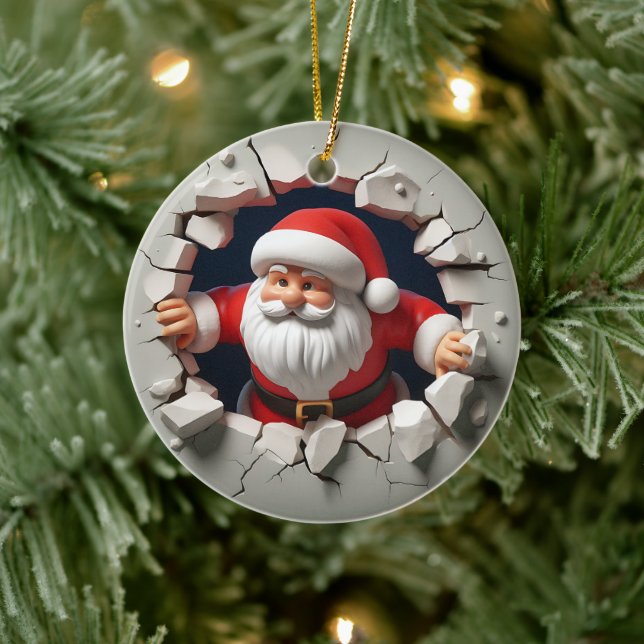 Adorable Santa Claus 3D Christmas Ornament  (Tree)