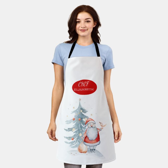 Adorable Santa Claus  Holiday  Apron (Worn)