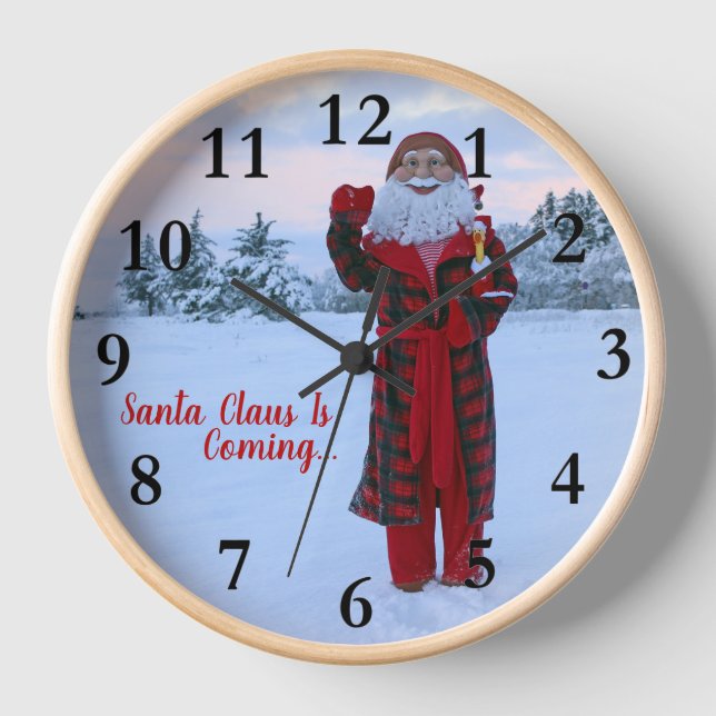 Adorable Santa Claus Wall Clock! Clock (Front)