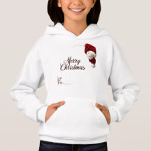 Adorable Santa Merry Christmas Girl Pullover Hoodi