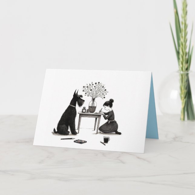 Adorable Schnauzer Card (Front)