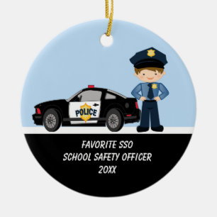 Adorable School Safety Officer Ornament
