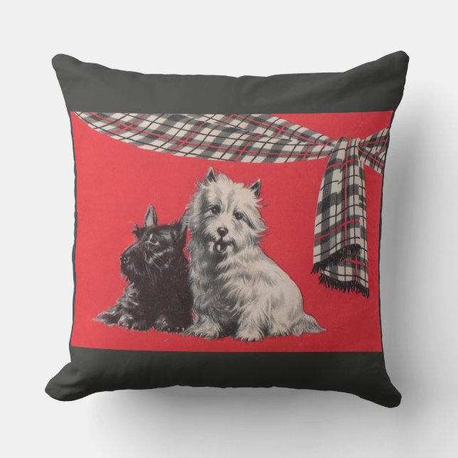 adorable Scottish terriers Cushion (Front)