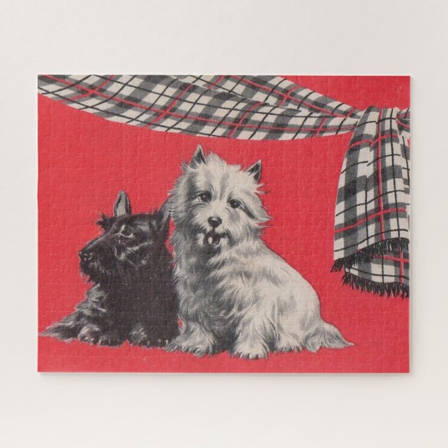 adorable Scottish terriers Jigsaw Puzzle (Horizontal)