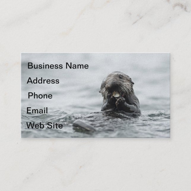 Adorable Sea Otter Business Card (Front)