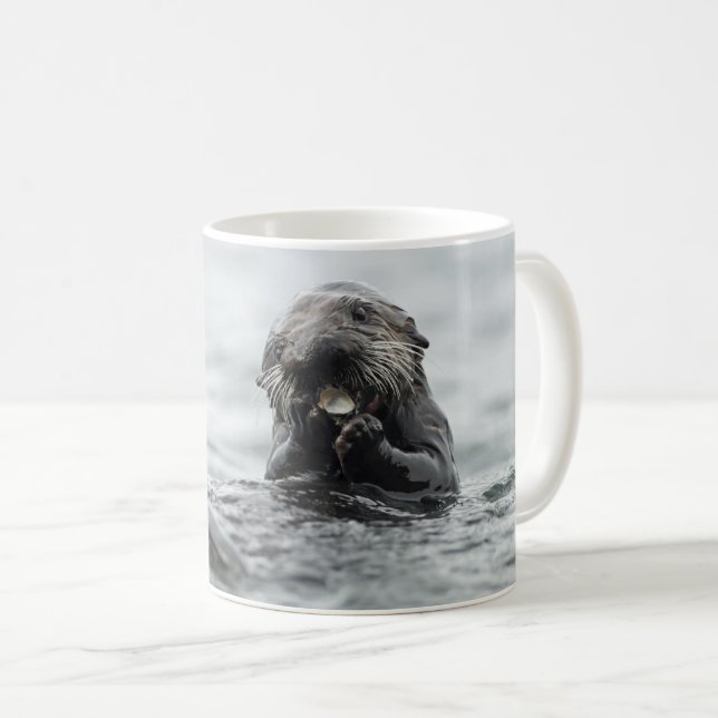 Adorable Sea Otter Coffee Mug (Front Right)