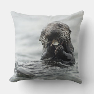 Adorable Sea Otter Cushion