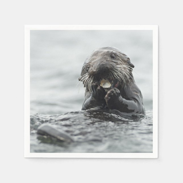 Adorable Sea Otter Napkin (Front)