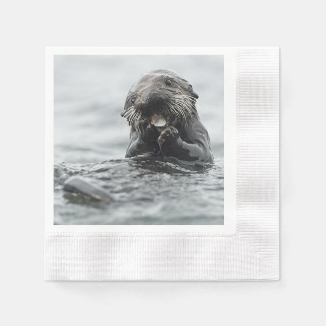 Adorable Sea Otter Napkin (Front)