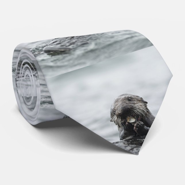 Adorable Sea Otter Tie (Rolled)