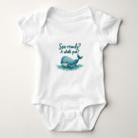 Adorable "Sea-rriously? A Whale Pun?" Ocean Design