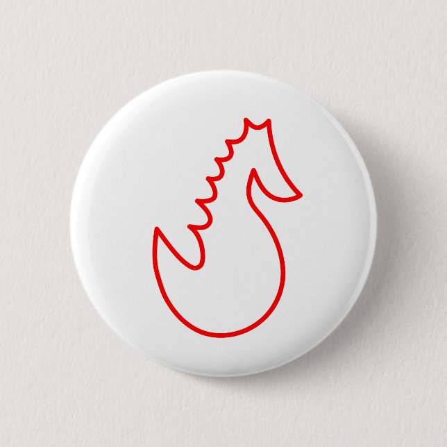 Adorable Searhorse 6 Cm Round Badge (Front)