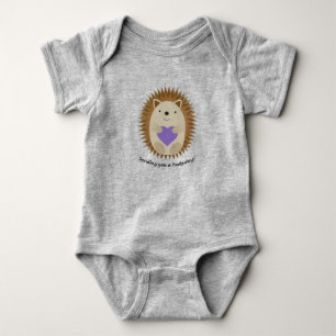 Adorable Sending You A Hedgehug Hedgehog Baby Bodysuit