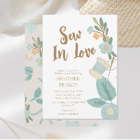 Adorable Sewing Embroidered Flower Bridal Shower