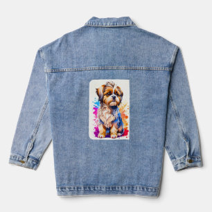 Adorable Shih Tzu Denim Jacket