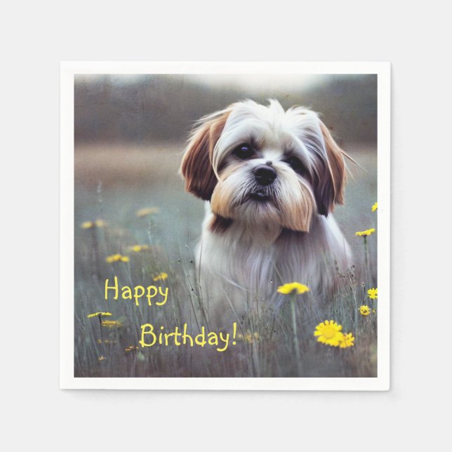 Adorable Shih Tzu  Paper Napkins (Front)
