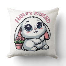 Adorable Shy Bunny with Plant Pot