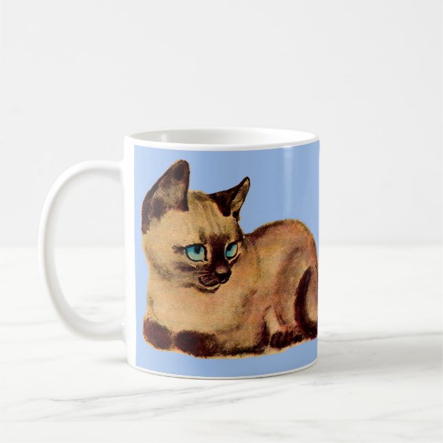 adorable Siamese cat kitten Coffee Mug (Left)