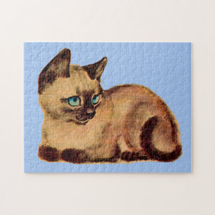 adorable Siamese cat kitten Jigsaw Puzzle