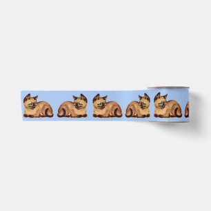 adorable Siamese cat kitten print Satin Ribbon