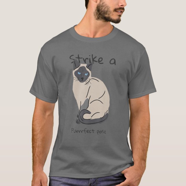 Adorable Siamese Mum, Funny Siamese Cat Mum Gift T-Shirt (Front)