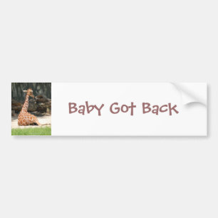 Adorable Sitting Giraffe Bumper Sticker