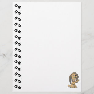Adorable Sitting Up Puppy Letterhead