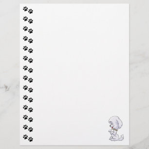 Adorable Sitting Up Puppy  Letterhead